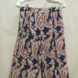 Ralph Lauren SLACKS Cold RAYON Paisley Print Vintage style  Waist:29"